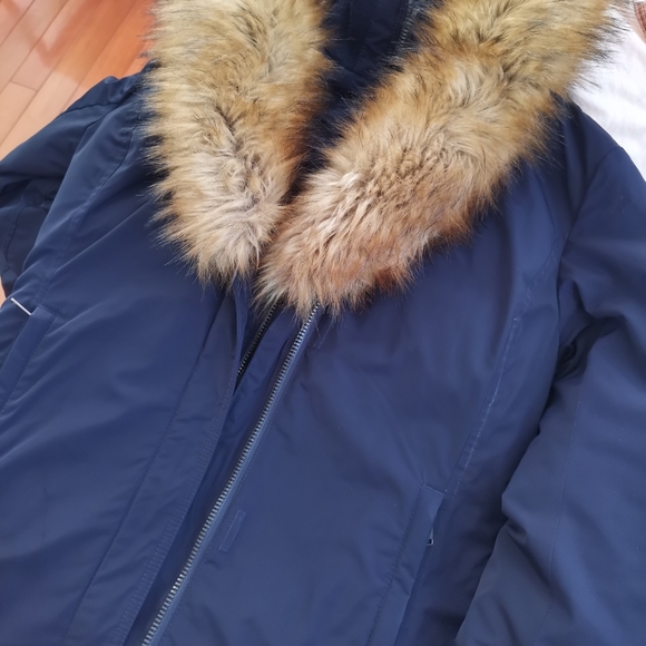Babaton Lindon Down PARKA in navy - Picture 4 of 14